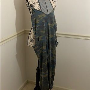 Camo tank style jumpsuit